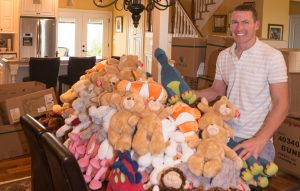 Beau With Donated Bears